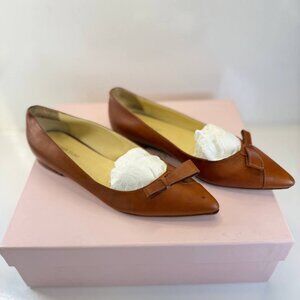 Sarah Flint Leather Pointed Flats – Size EU 37 – Handmade in Italy